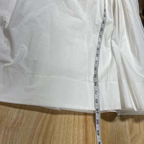 Rebecca Taylor NWOT Smocked Poplin Long Maxi Dress Sleeveless White Size 16 - Picture 6 of 11